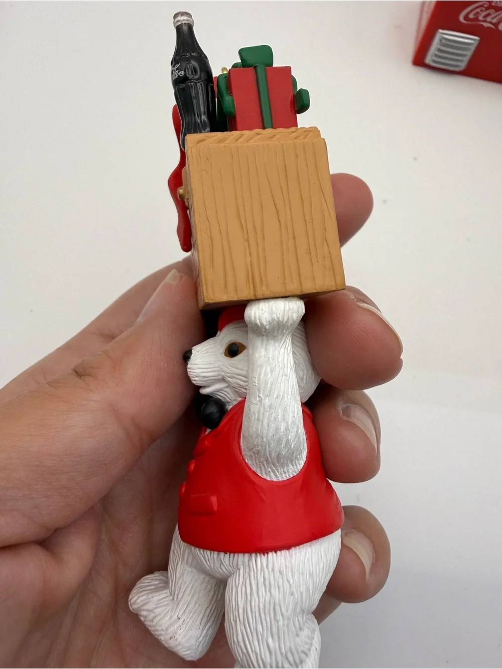 Coca Cola Red & White Polar Bear Ornament Trio
